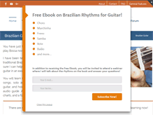 Tablet Screenshot of learningbrazilianguitar.com